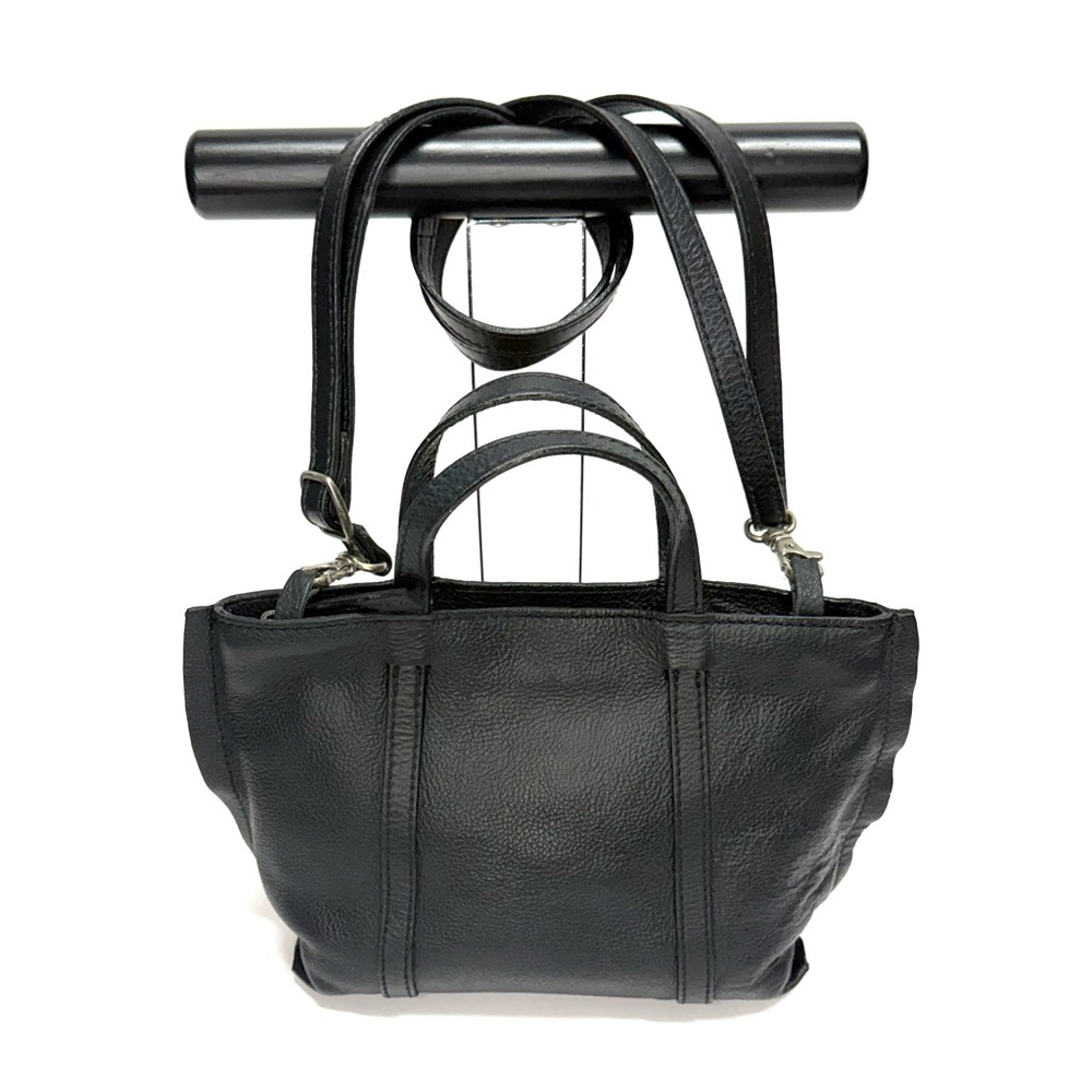 Anthropologie Leather Handbag Purse Removable Strap Small Mini Crossbody Black